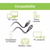 Techly ICOC U3C-RJ45-010 tinklo kabelis, sidabrinis, juodas, 1 m, Cat6, F/UTP (FTP)