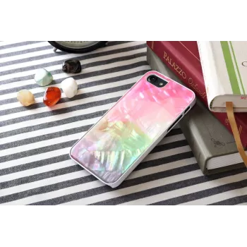iKins apsauginis telefono dėklas Apple iPhone 8/7 – vandens gėlių raštas, baltas