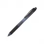 Pentel Energel X - ištraukiamas gelio rašiklis - juodas - juoda - permatoma - plastikas - guma - guma - abiem rankoms tinkama