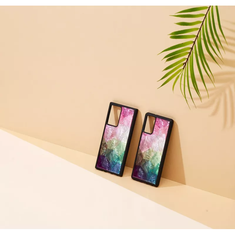 Apsauginis telefono dėklas iKins Samsung Galaxy Note 20 — vandens gėlė, juodas