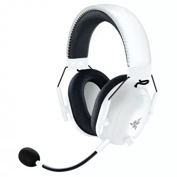 Razer JuodaShark V2 Pro, skirtas PlayStation, ausinės, belaidės, galvos juosta, žaidimams, USB Type-C, Bluetooth, baltos