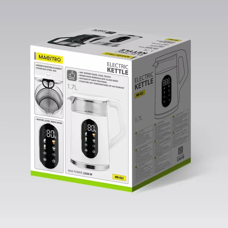 Elektrinis virdulys Maestro MR-023-GREEN 1,7 l 2220 W