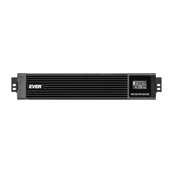 Tinklinis UPS EVER Powerline RT PRO 3kVA 3kW stovas/bokštas, dvigubo keitimo, 1-f, 200–240 V išvestis, 9× C13 lizdai, LCD, VRLA akumuliatoriai
