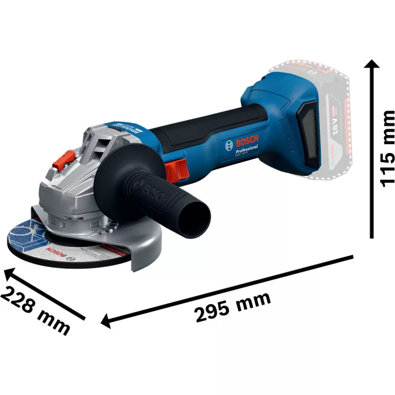 18V Professional Set, GBH 18V-22 + GSR 18V-65 + GWS 18V-8 Professional, įrankių rinkinys mėlynas, 2x ličio jonų baterija 5,0Ah, 3 L-BOXX dėžėse