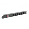 Lanberg PDU-05F-0200-BK maitinimo paskirstymo įrenginys (PDU) 5 kintamosios srovės lizdai 1U juodas
