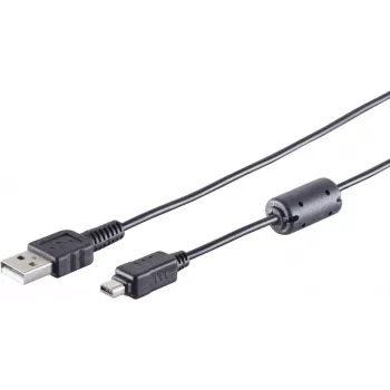 USB 2.0 A – Mini 2.0 12 kontaktų kabelis ShiverPeaks 1,5 m (modelis 77372)