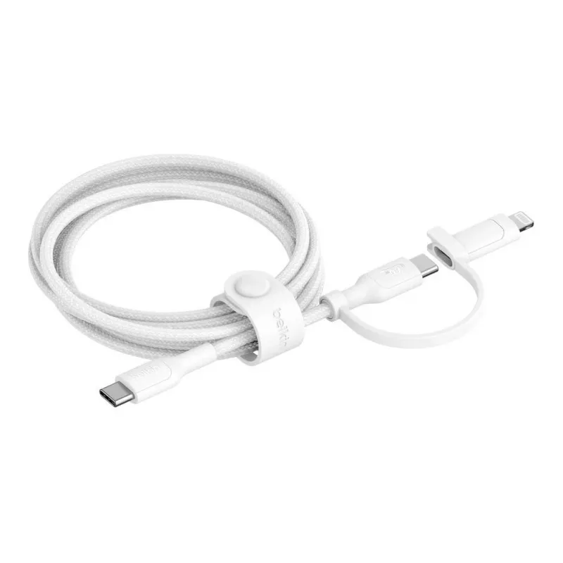 USB laidas Belkin BoostCharge Pro 1,5 m USB C USB C/Lightning baltas
