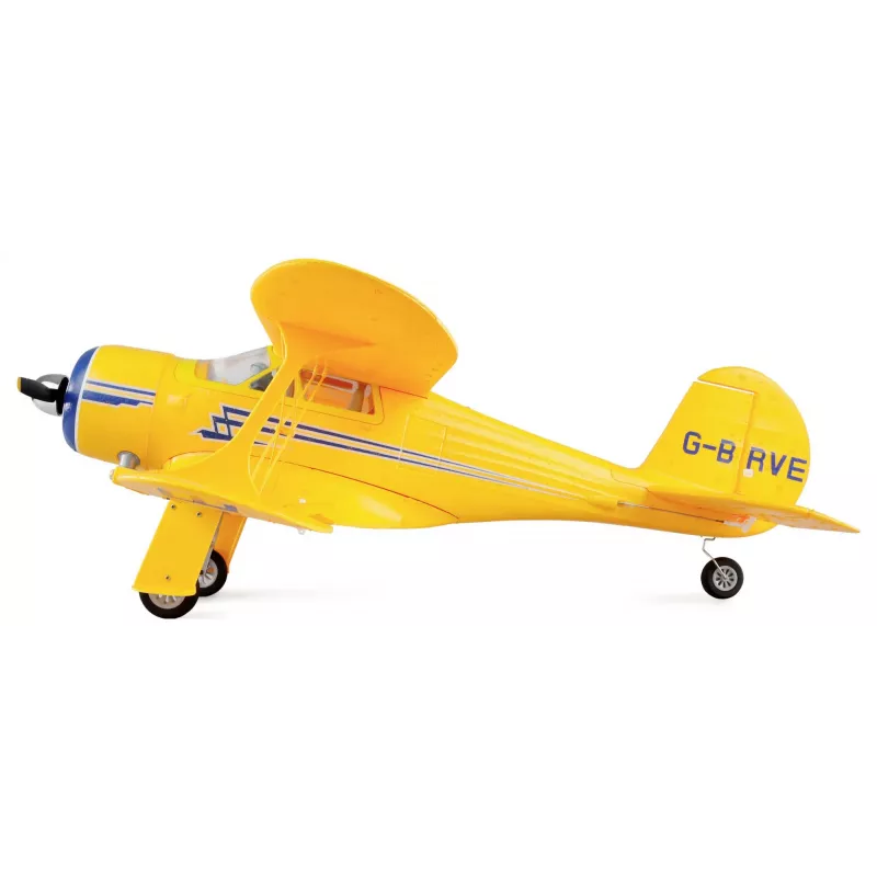 RC lėktuvas Amewi AMXFlight Beech D17s 3D/6G RTF — geltonas, paruoštas skrydžiui modelis