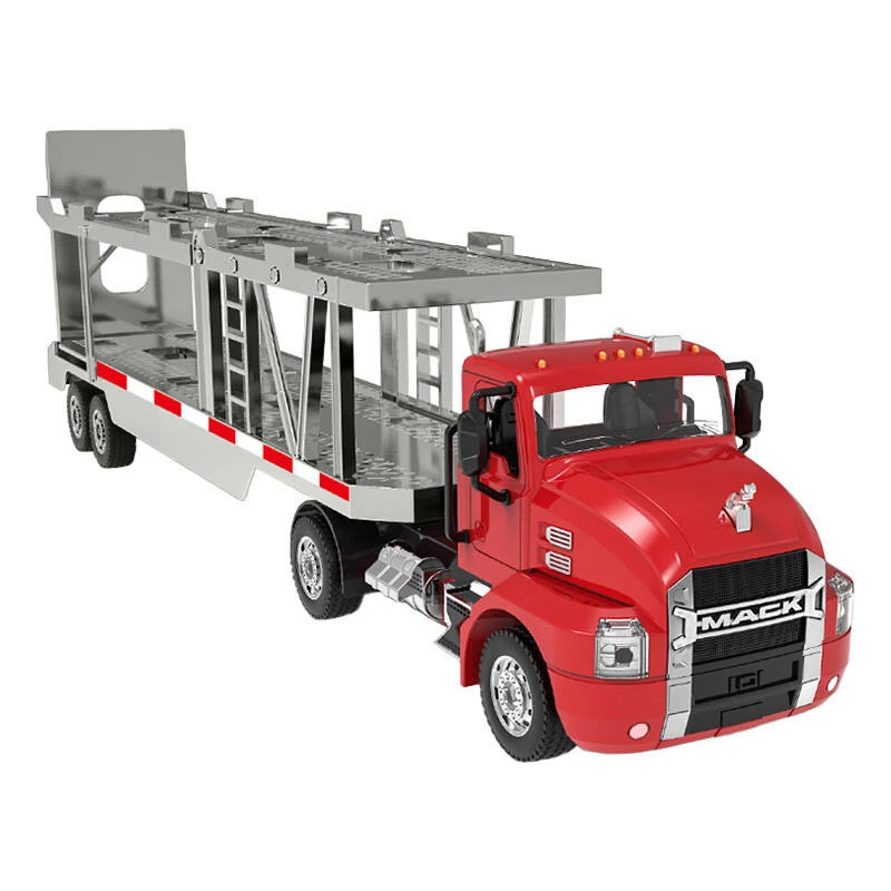 Nuotoliniu būdu valdomas sunkvežimis Double Eagle E583-003 1:26 raudonas automobilių transporteris, mastelis 1:26