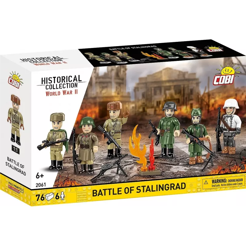 Cobi statybiniai blokeliai Stalingrado mūšio modelio rinkinys — 76 dalys, istorinė diorama
