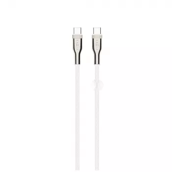 USB pintas kabelis FIXED FIXDB-CC12-WH 100W, baltas, patvari pinta apvalkalas, duomenų perdavimas ir maitinimo tiekimas