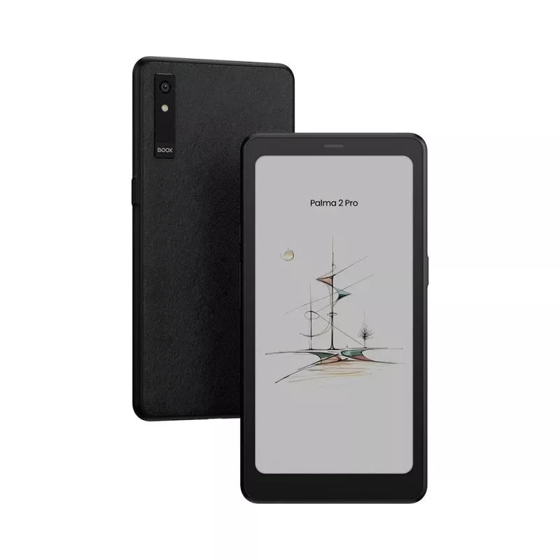 E. skaityklė Onyx BOOX Palma 2 Pro — 6,13 col. 824×1648, 8 GB RAM, 128 GB, Android 15, pirštų atspaudų skaitytuvas, Wi‑Fi, Bluetooth 5.1, SIM lizdas, 3950 mAh, juoda