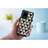 Apsauginis telefono dėklas iKins Samsung Galaxy S20 Ultra – piramidinis raštas, juodas
