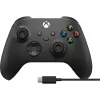 Microsoft Xbox belaidis valdiklis + USB-C laidas juodas žaidimų pultas analoginis / skaitmeninis PC, Xbox One, Xbox One S, Xbox One X, Xbox Series S, Xbox Series X