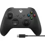 Microsoft Xbox belaidis valdiklis + USB-C laidas juodas žaidimų pultas analoginis / skaitmeninis PC, Xbox One, Xbox One S, Xbox One X, Xbox Series S, Xbox Series X
