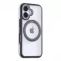 Apsauginis telefono dėklas Torras Ostand R Fusion, skirtas iPhone 16 – juodas, plonas, atsparus smūgiams