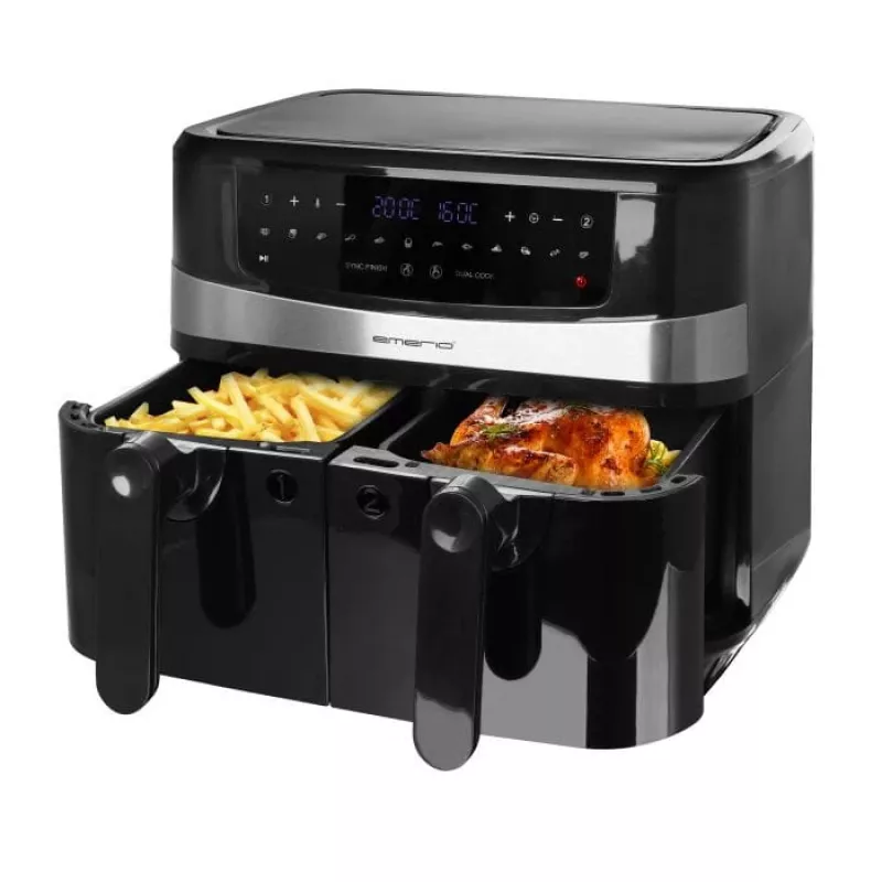 Karšto oro gruzdintuvė Emerio AF-126672.4 9 L Dviguba 2400 W Juoda