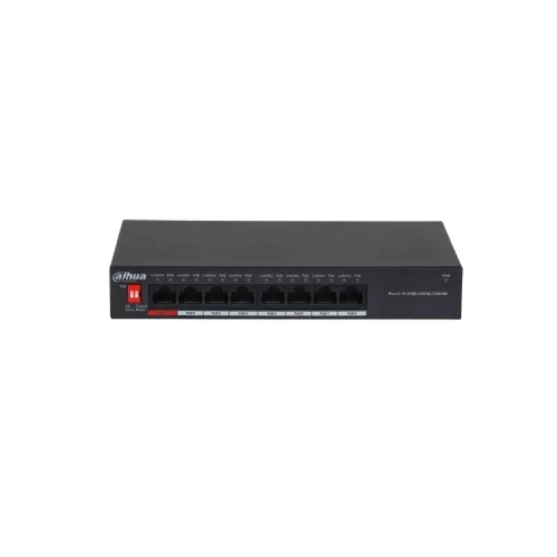 Tinklo jungiklis DAHUA DH-PFS3008-8GT-96 Nevaldomas 8 prievadų 1Gbps