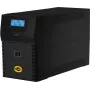 ORVALDI ID2K0CH linijinė interaktyvi UPS 2 kVA / 1200 W, 24 V, 9 Ah akumuliatoriai, LCD, USB, kompaktiška juoda