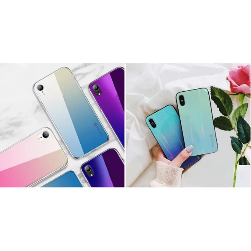Apsauginis telefono dėklas Evelatus Samsung A20 — Gradient Glass 3, Under Water dizainas