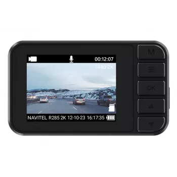 Automobilinė vaizdo kamera Navitel R285 2K, 2 colių IPS ekranas, 2560×1440 skiriamoji geba, integruoti žemėlapiai