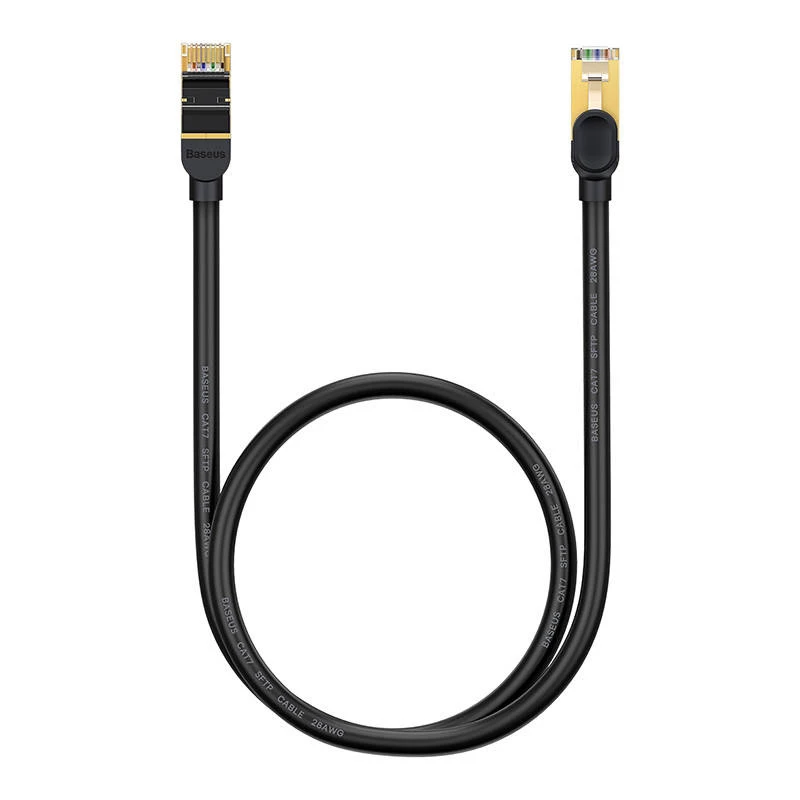 Baseus Ethernet RJ45, 10Gbps, 1m tinklo laidas (juodas)