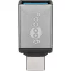 Wentronic Goobay USB-C™ adapteris - USB 3.0 A lizdas, pilkas - skirtas ryšiui tarp USB-C™ ir USB-A įrenginių (56621)