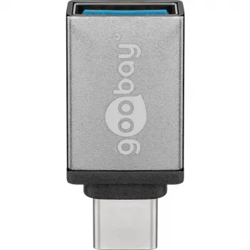 Wentronic Goobay USB-C™ adapteris - USB 3.0 A lizdas, pilkas - skirtas ryšiui tarp USB-C™ ir USB-A įrenginių (56621)