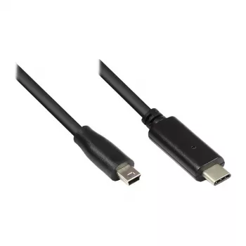 Good Connections USB2.0 kabelis C-Mini B5pol. juodas 1,8m