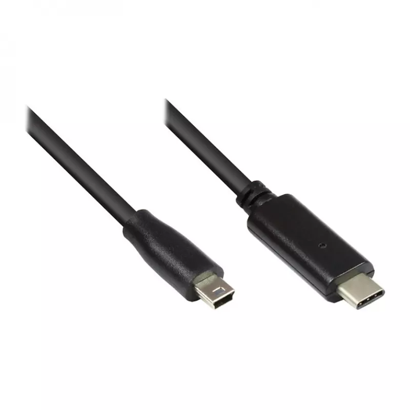 Good Connections USB2.0 kabelis C-Mini B5pol. juodas 1,8m