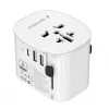 Keliautojo adapteris GEMBIRD TPA-EU2A1C15-01-W — 15 W, E tipo kištukas, 2× USB-A + 1× USB-C, 100–250 V
