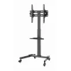 TV stovas GEMBIRD TVS-55T-01 32–55 colių televizoriams, plieninis, aukščio reguliavimas VESA 100x100–400x400, pakreipimas, ratukai, maks. apkrova 35 kg