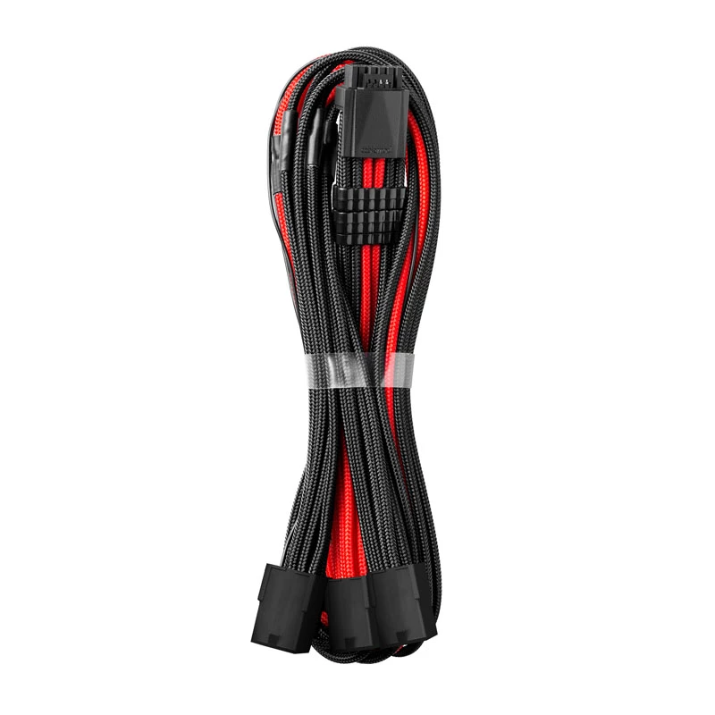 CableMod PRO ModMesh 12VHPWR į 3x PCI-e kabelis - 45 cm, juodas/raudonas