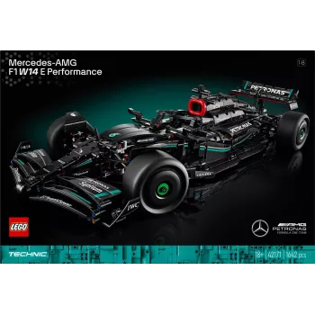 LEGO Technic modelio rinkinys Mercedes‑AMG F1 W14 E Performance — 1 432 detalės, rekomenduojamas amžius 18+