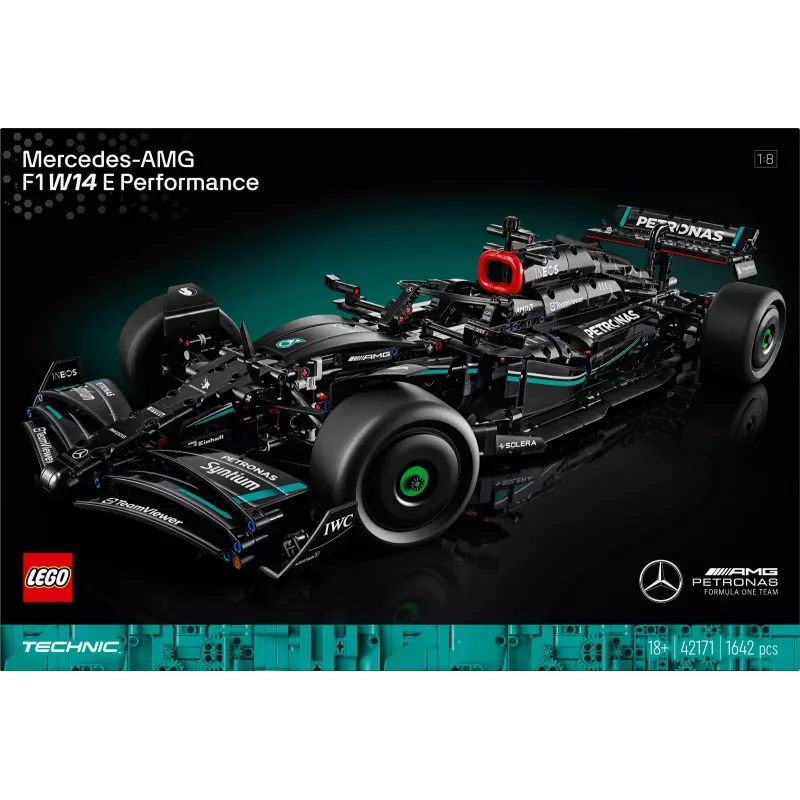LEGO Technic modelio rinkinys Mercedes‑AMG F1 W14 E Performance — 1 432 detalės, rekomenduojamas amžius 18+