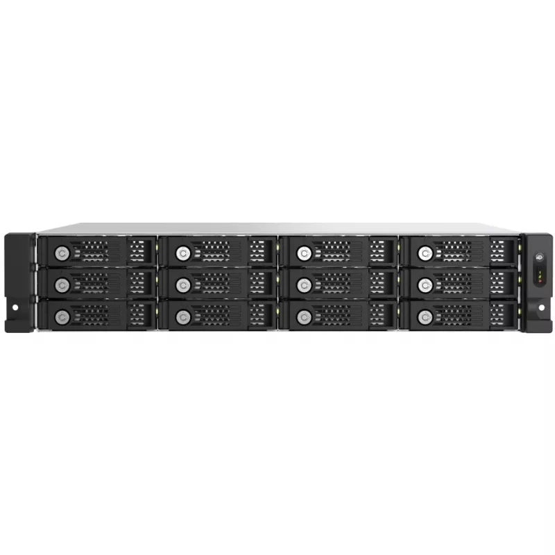 QNAP - Festplatten-Array - 12 Schächte (SATA-600) - SAS 12Gb/s (extern) - Rack - einbaufähig - 2U (TL-R1200PES-RP)