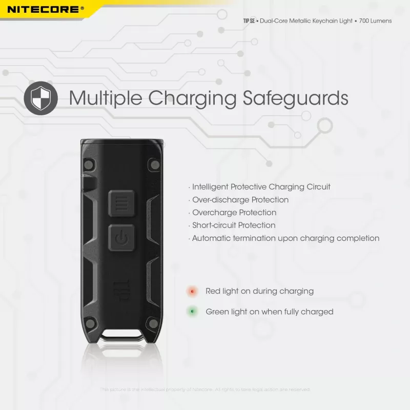 Nitecore TIP SE juodas rankinis LED žibintuvėlis