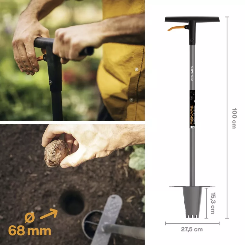 Fiskars ERGO ilgakojis sodintuvas – ergonomiška ilga rankena, modelis 1057078