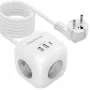 Maitinimo kubas QOLTEC 52547 – maitinimo šakotuvas su 3× AC lizdais, 2× USB-A, 1× USB-C PD 20W