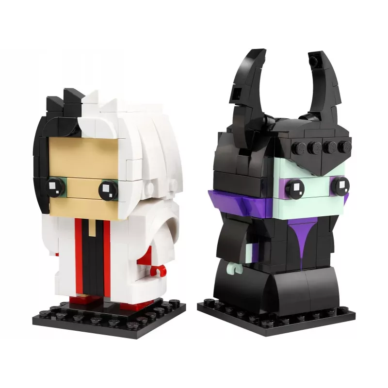Kolekcinės figūrėlės LEGO Cruella ir Diabolina BrickHeadz 40620 rinkinys, 2 figūrėlės