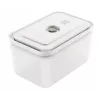 Vakuuminio sandarinimo dėžutė ZWILLING 36807-007-0, plastikinė stačiakampė maisto talpykla, 1,1 l ir 2,3 l, sandariai užrakinamas dangtelis, nuimama, permatoma balta