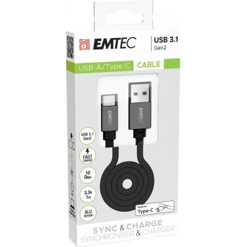 USB kabelis Emtec ECCHAT700TCU3 1,2 m USB 3.2 Gen 2 juodas
