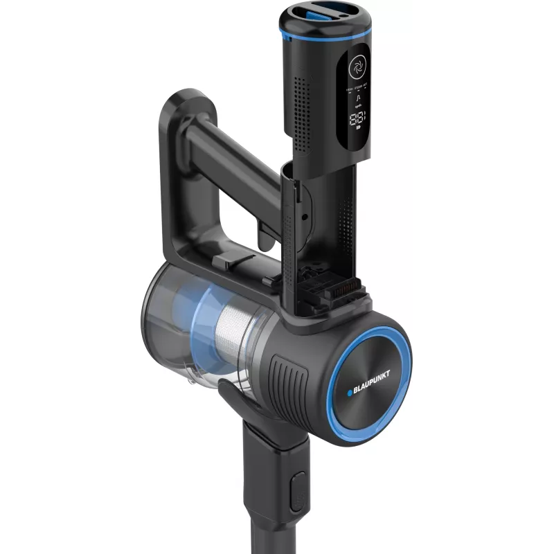 Belaidis vertikalus dulkių siurblys BLAUPUNKT VCH801, 22,2 V baterija, 200 W, 0,5 L becikloninis maišelis, LED, kietoms grindims