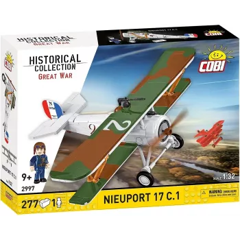 Konstruktorius Cobi Blocks Nieuport 17 C.1 277 vnt. — Modelio lėktuvo rinkinys, kolekcinis kaladėlių rinkinys