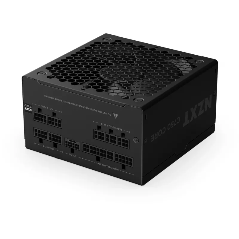 C750 GOLD CORE, PC maitinimo blokas juodas, 1x 12 kontaktų didelės galios GPU, 3x PCIe, kabelių valdymas, 750 W