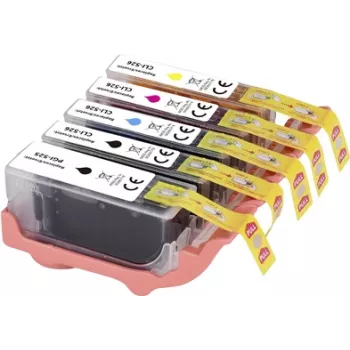 Renkforce rašalo kombinacijų rinkinys, pakeičiantis Canon PGI-525 PGBK + CLI-526 BKCMY, suderinamas juodas, foto juodas, žydra, purpurinė, geltona RF-I-C-PGI626CLI5264PK RF-5718874 (RF-5718874)