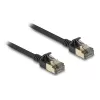Tinklo kabelis DeLOCK RJ45 Cat.8.1 F/FTP plonas Pro 5 m juodas