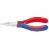 Knipex elektronikos sugriebimo replės bendras ilgis 145 mm plokščios apvalios žnyplės forma 6 daugiakomponentė rankena