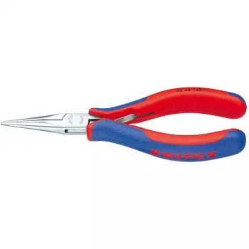 Knipex elektronikos sugriebimo replės bendras ilgis 145 mm plokščios apvalios žnyplės forma 6 daugiakomponentė rankena