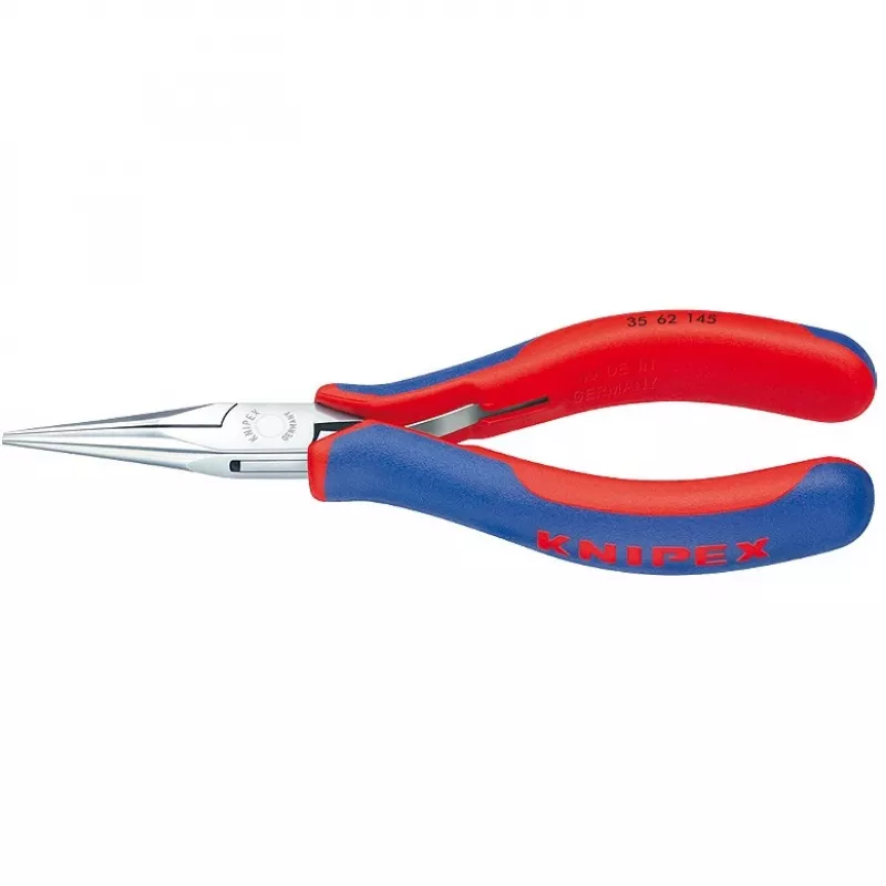 Knipex elektronikos sugriebimo replės bendras ilgis 145 mm plokščios apvalios žnyplės forma 6 daugiakomponentė rankena
